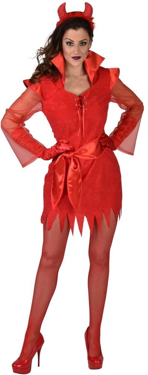 Duivel Kostuum | Brutale Halloween Duivel Sater Hel | Vrouw | XXL | Halloween | Verkleedkleding